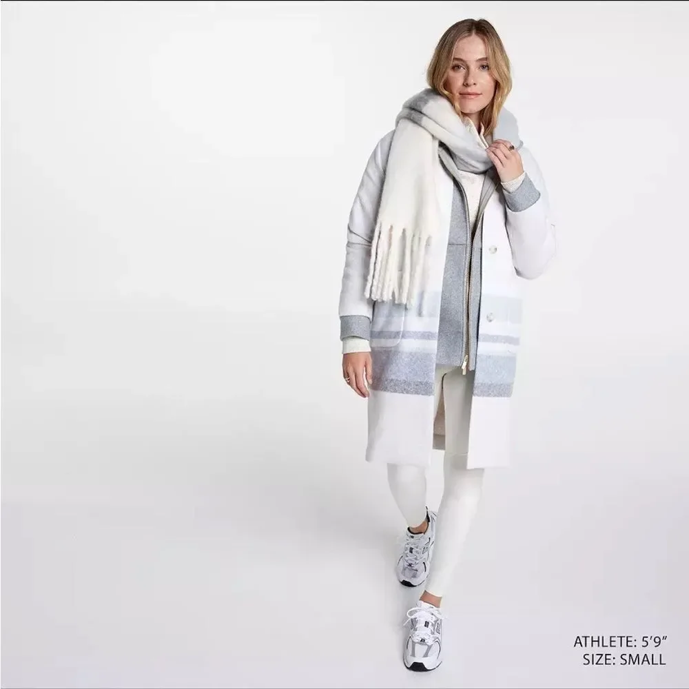 CALIA Women's Luxe Scarf NEW Grey Stripe